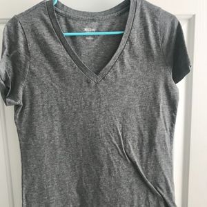 Gray V-Neck T-Shirt